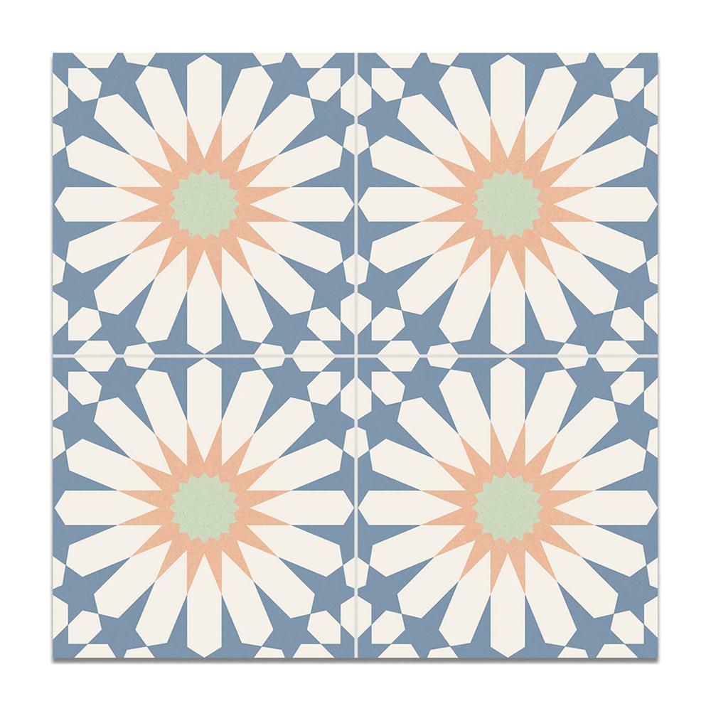 Capri azul blue modern patterned tiles